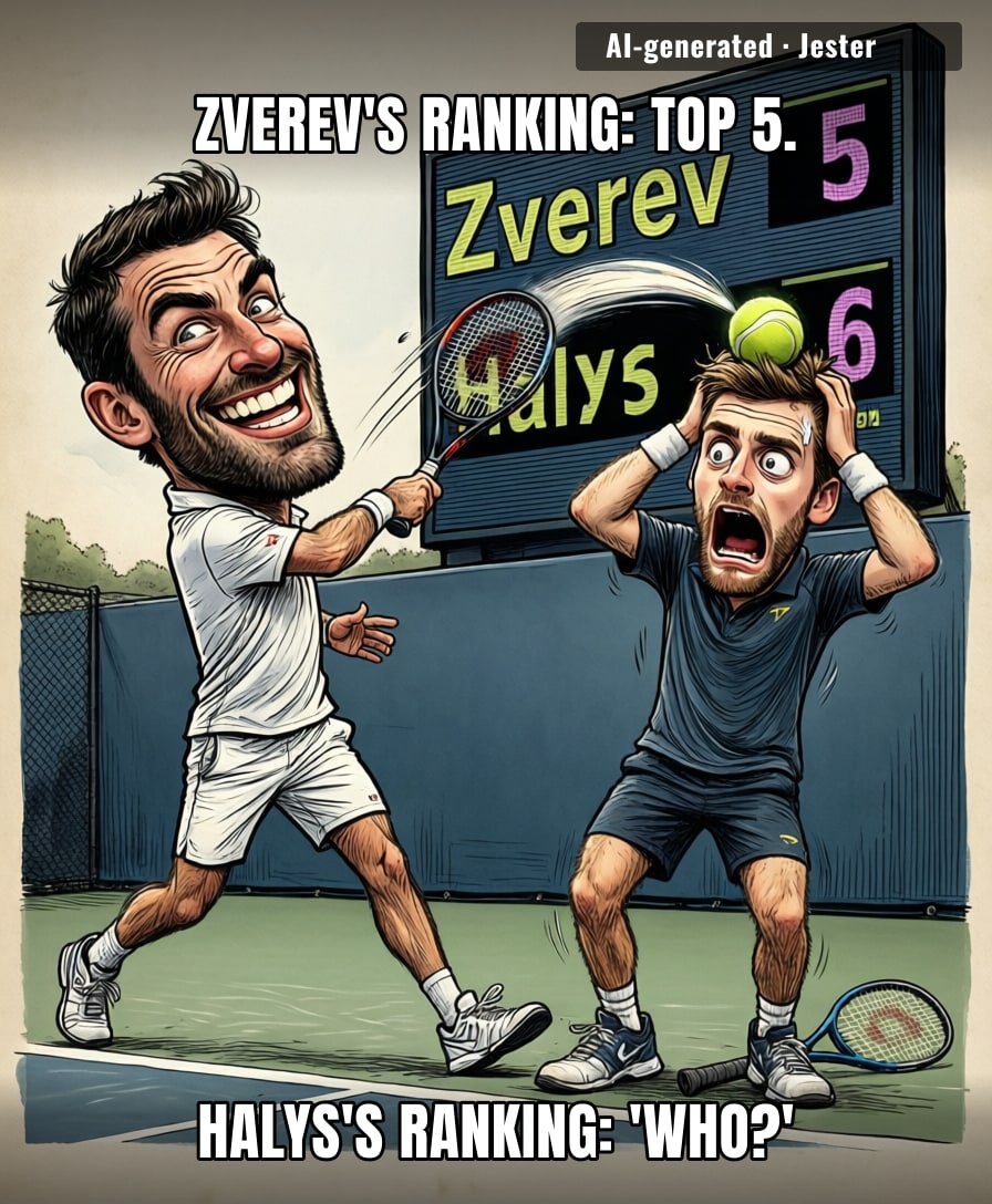 Halys played like a man with nothing to lose, which is exactly what happens when the crowd can't pronounce your name.