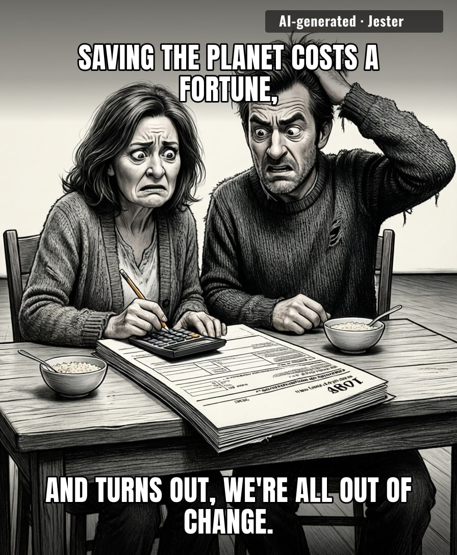 The only thing getting hotter than the planet is the bill for trying to fix it.