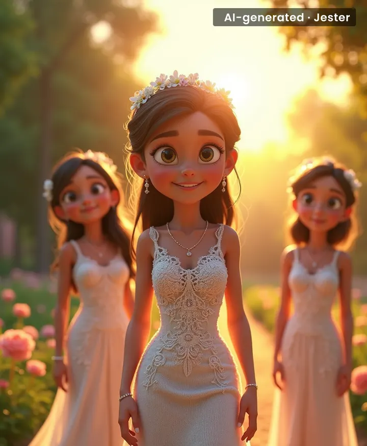 Fifteen days to crochet a wedding dress and the whole bridal party's outfits? That's a superhero origin story.