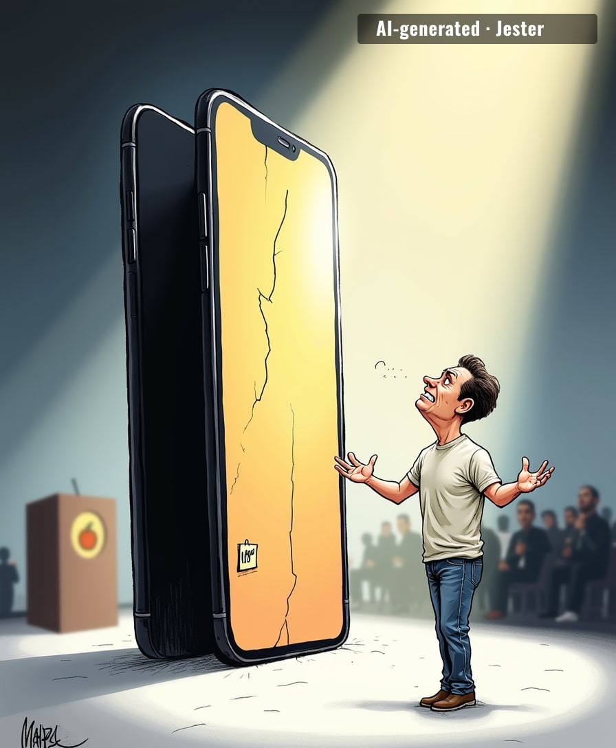 Apple's 'dramatic redesign' is a phone that folds like a napkin, but the real innovation is finally letting you put a case on it without voiding the warranty.
