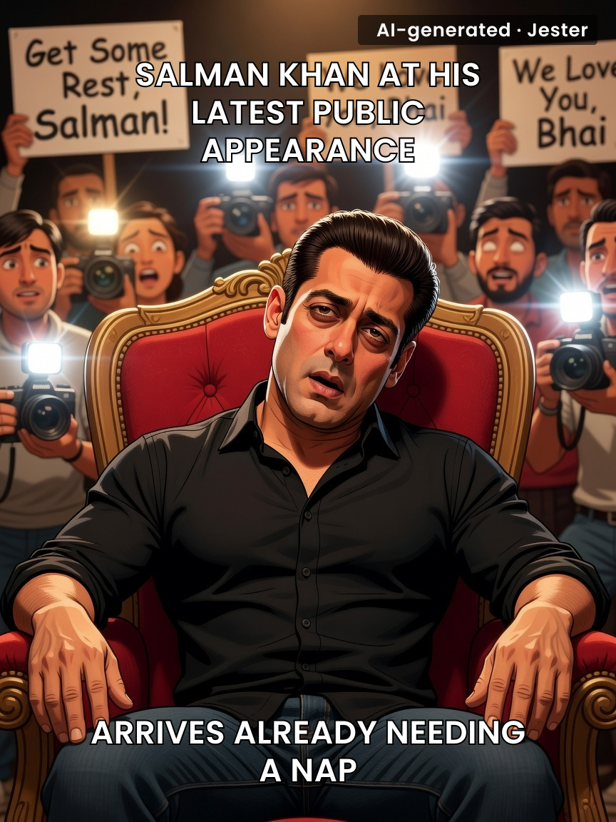 Salman's tired look is the most believable plot twist of his career — and that's saying something.
