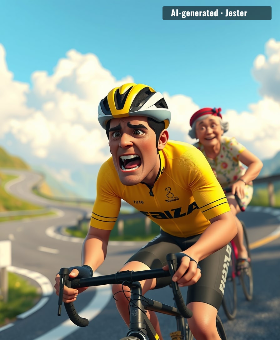 Nothing says 'peak athleticism' like getting dropped by someone's grandmother on a shopping run.