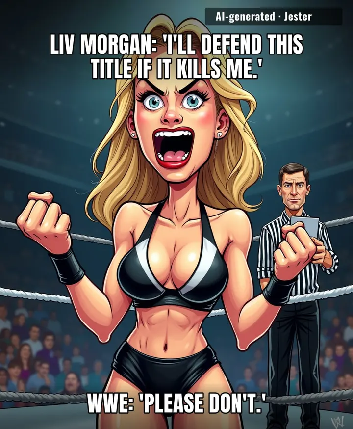 WWE scriptwriters when Liv Morgan's title reign starts outlasting their patience: 'Somebody get this woman a script.'