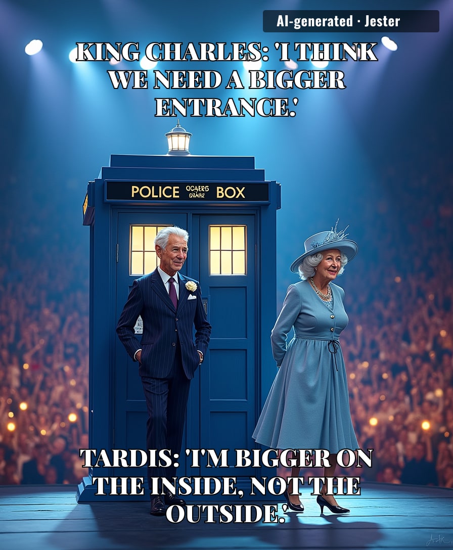 The royals finally found a way to be on time: a Tardis.