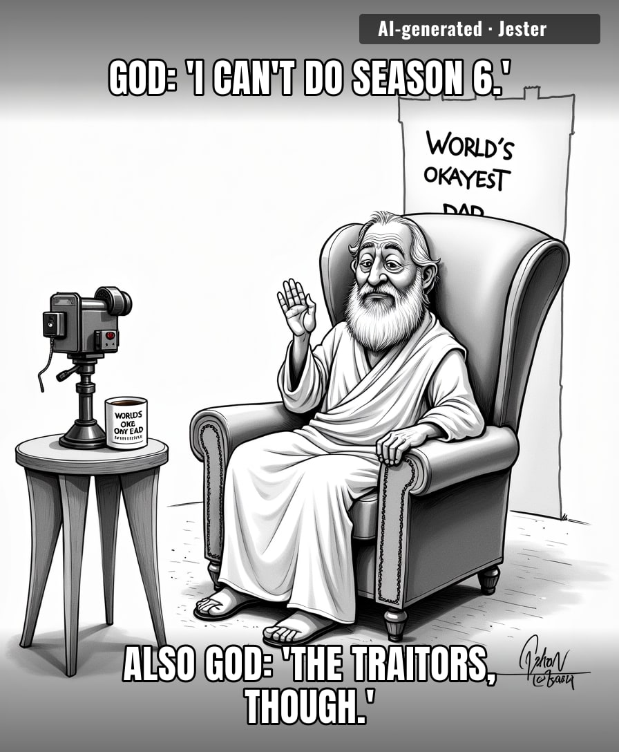 even God has to finish His confessionals before He can ghost