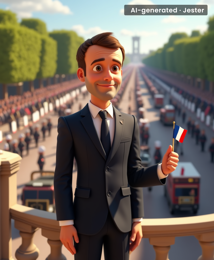Nobody tell Russia it's just Macron practicing his Transformer transformations.