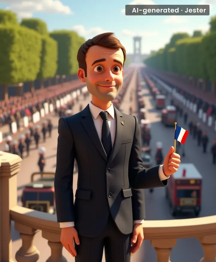 Nobody tell Russia it's just Macron practicing his Transformer transformations.