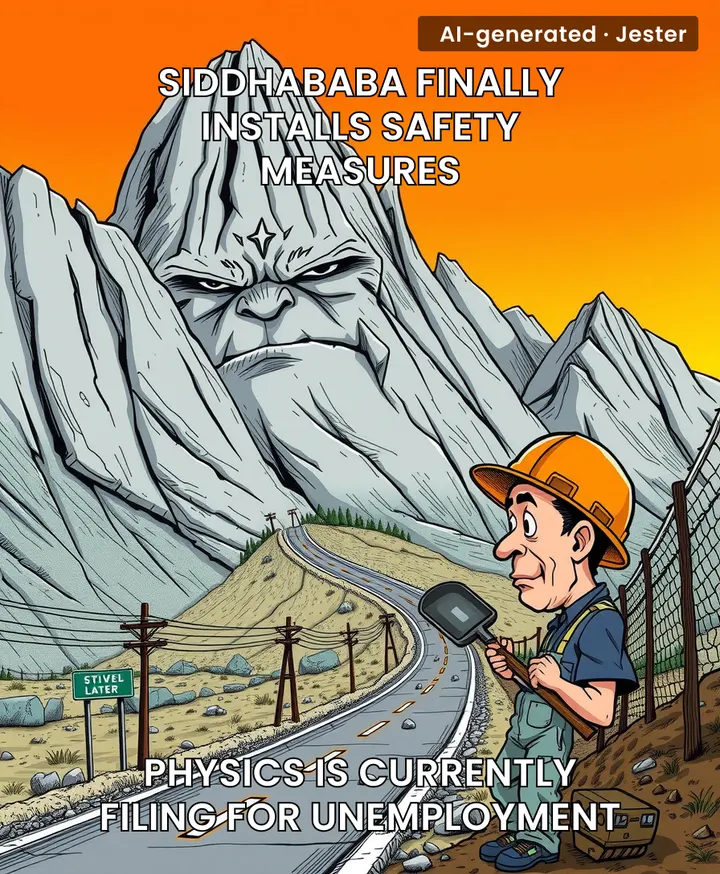 It only took a geological epoch and a few thousand near-death experiences for someone to realise that maybe roads shouldn't be built in a rock-tossing lottery.