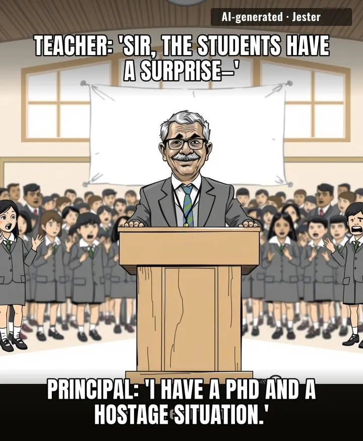 students who ambush the principal with song are just auditioning for a musical.