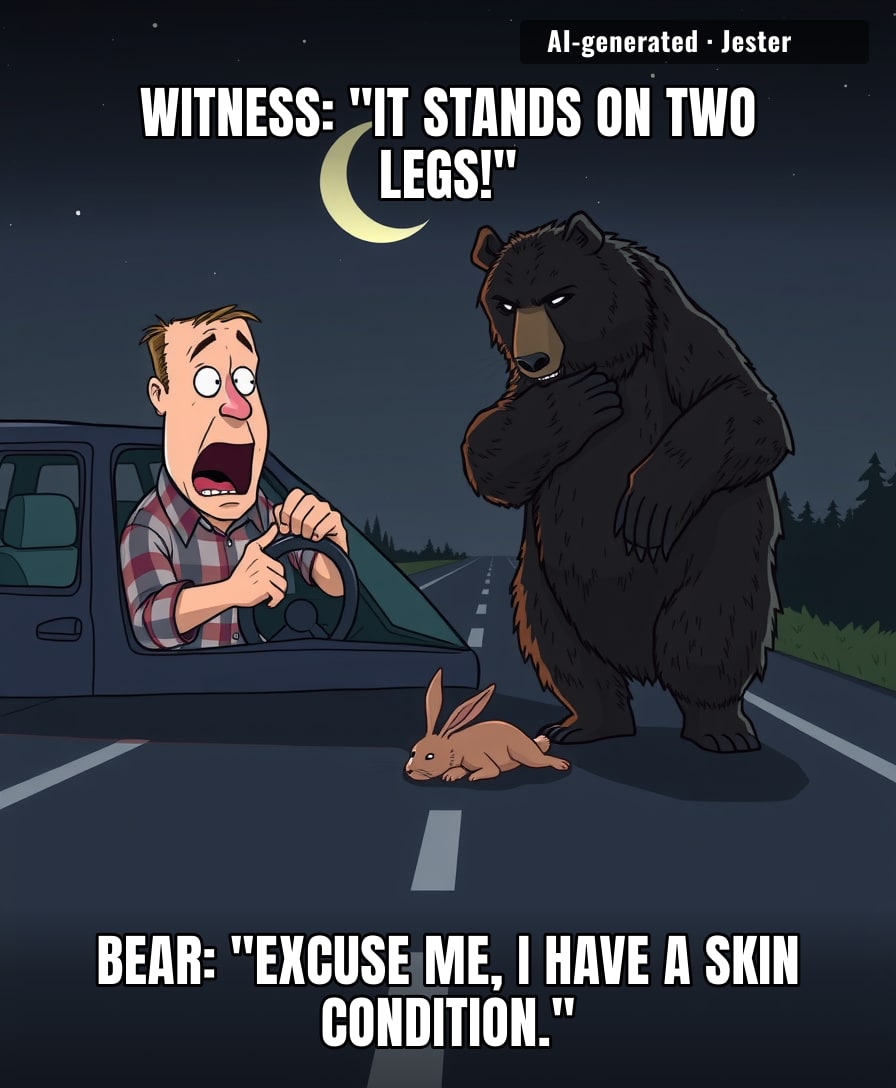 Wisconsin's entire werewolf tourism board is just one itchy bear with a bad vet story.