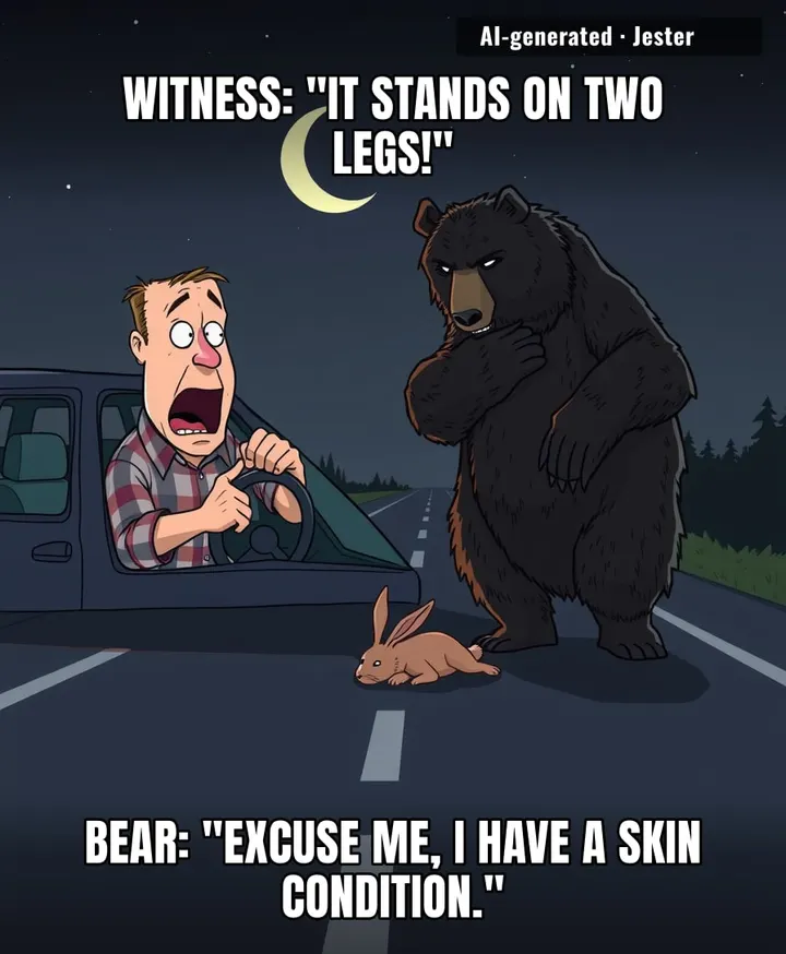 Wisconsin's entire werewolf tourism board is just one itchy bear with a bad vet story.