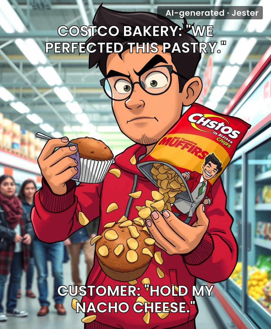 Costco shoppers: the only people who look at a pastry and think 'Needs more gravel.'