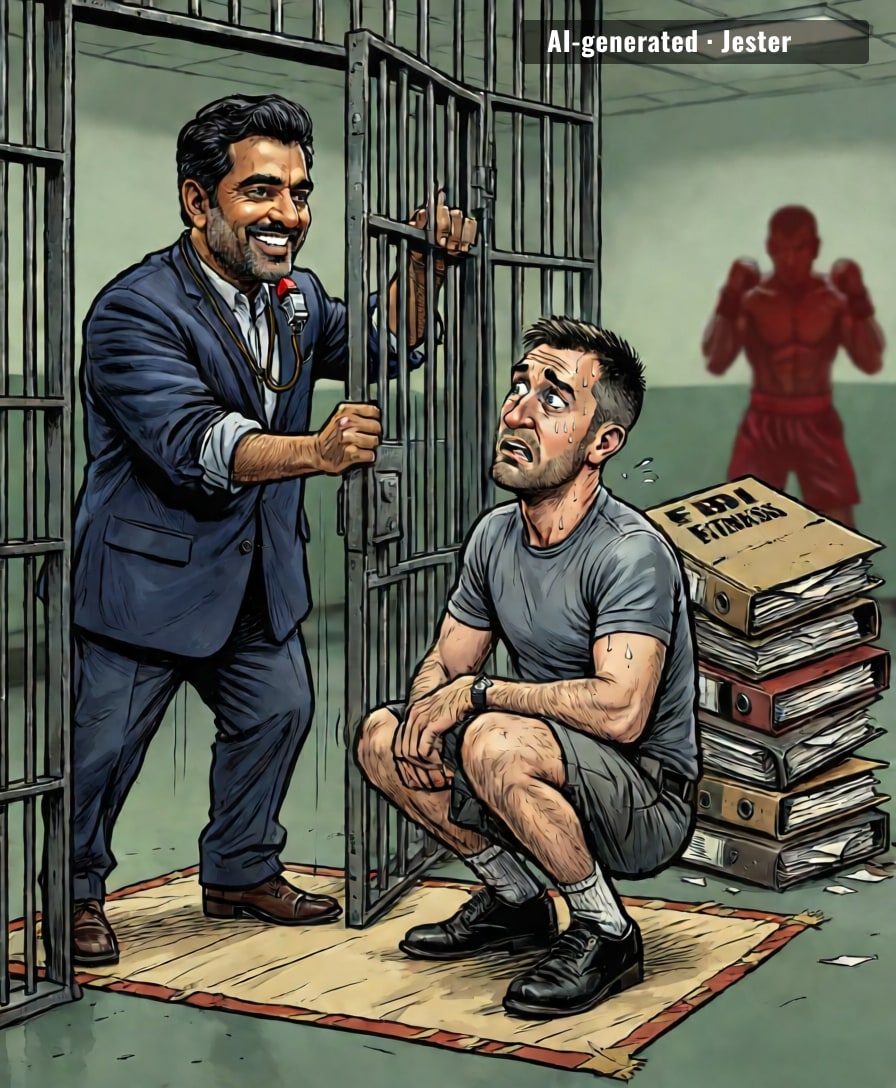 the FBI's new fitness test is just getting punched for 25 minutes and calling it national security