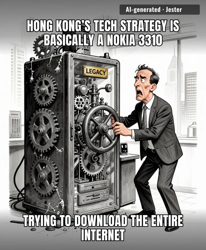 when your 'legacy system' is literally a stone tablet with a 'loading' icon chiseled into it