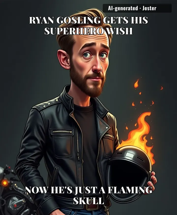 Ryan Gosling finally lands a superhero role—the one where nobody can tell it's him.