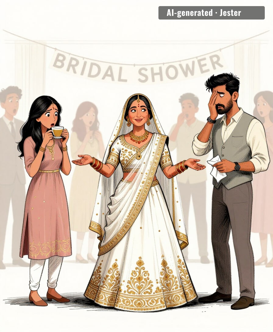 the dress was a family heirloom and the wedding was always going to be hers, one way or another