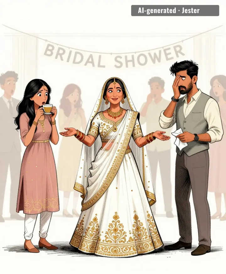 the dress was a family heirloom and the wedding was always going to be hers, one way or another