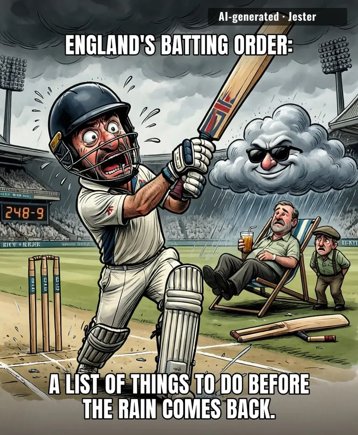 England's batsmen treat a Lord's pitch like a self-checkout machine—scan, panic, and abandon the trolley.