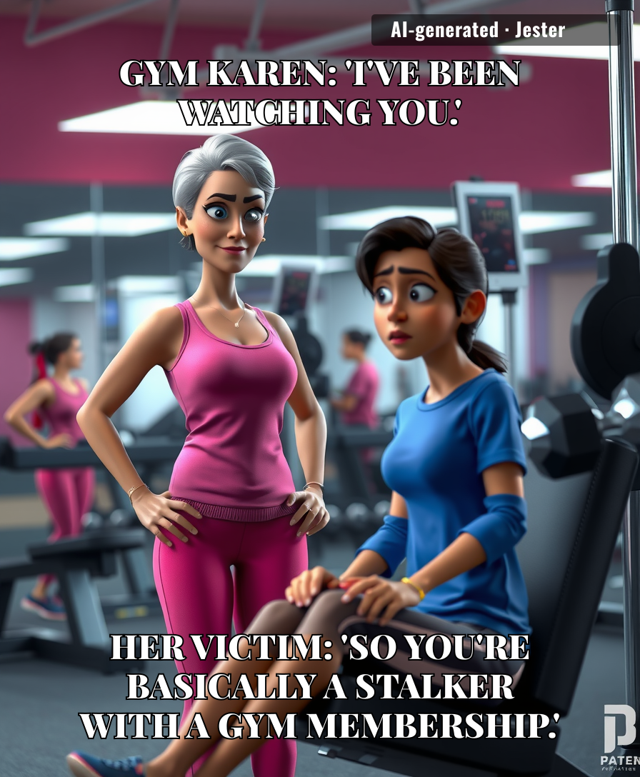 Karens treat the gym like a safari—lots of stalking, very little actual exercise.