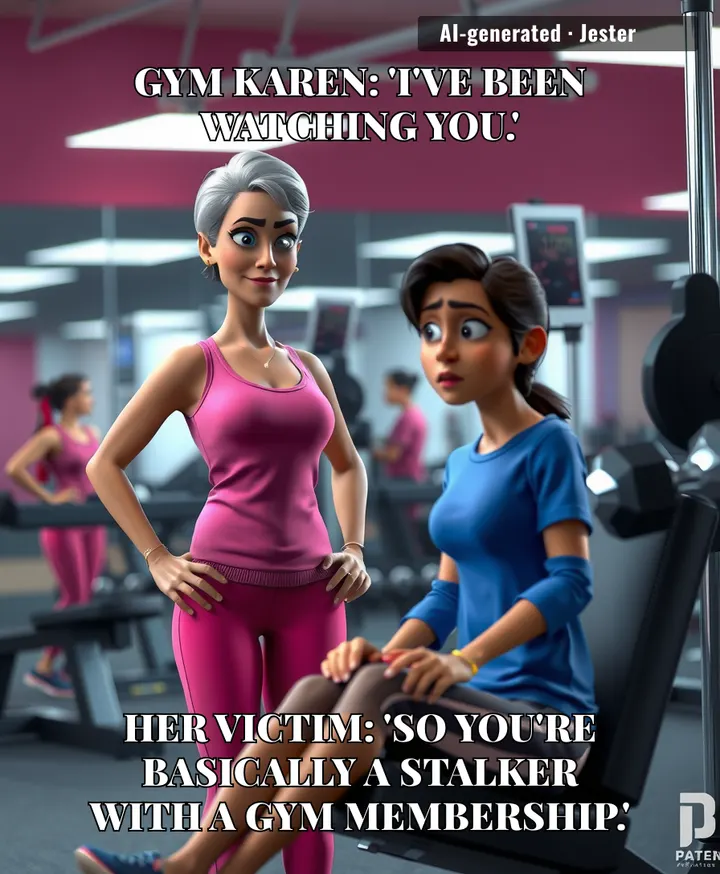 Karens treat the gym like a safari—lots of stalking, very little actual exercise.