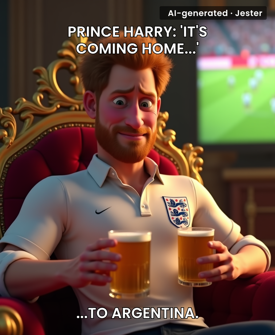 Turns out Prince Harry's royal training didn't cover losing to Messi.