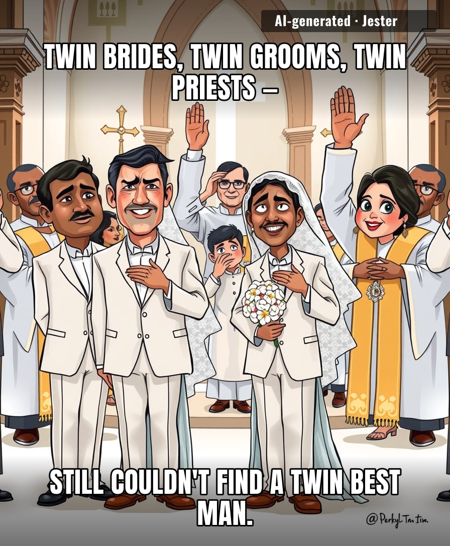 The only thing more confusing than the wedding photos is trying to figure out who’s actually related to whom at the reception.