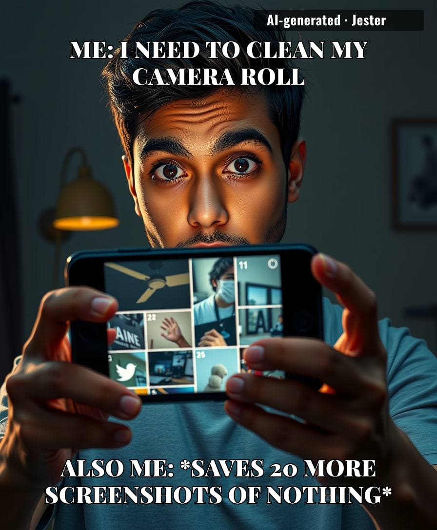 The only thing more terrifying than a full camera roll is the person who actually organizes their photos into folders.