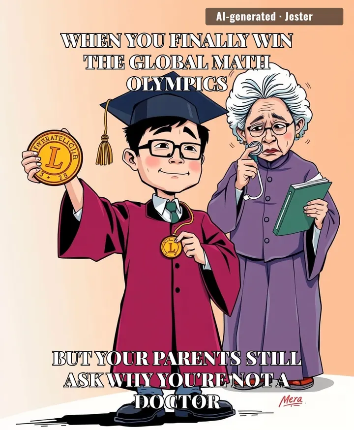 Imagine being the best mathematician on the planet and still losing the argument to your mom about why you didn't become a surgeon.