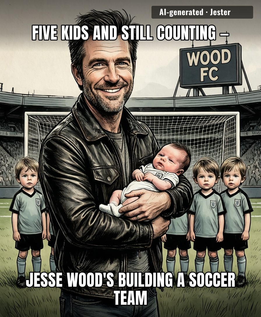 Jesse Wood's on pace to field a full soccer team before he learns how to change a diaper.