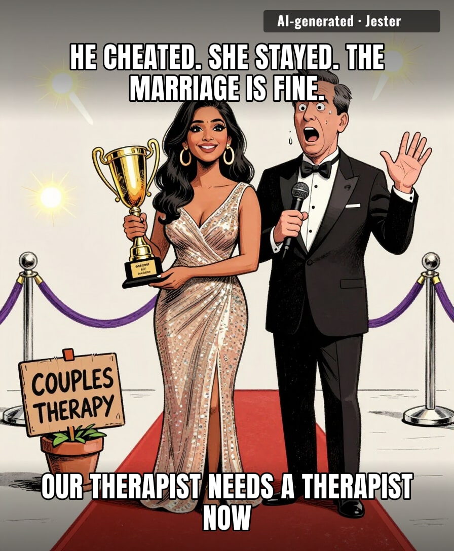 the affair got a better edit than the actual marriage