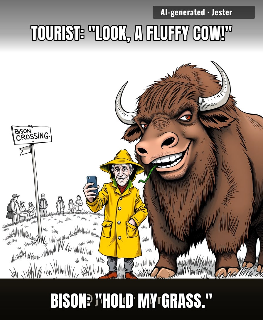 Poland's bison finally found a sport they're world-class at: tourist dodging.