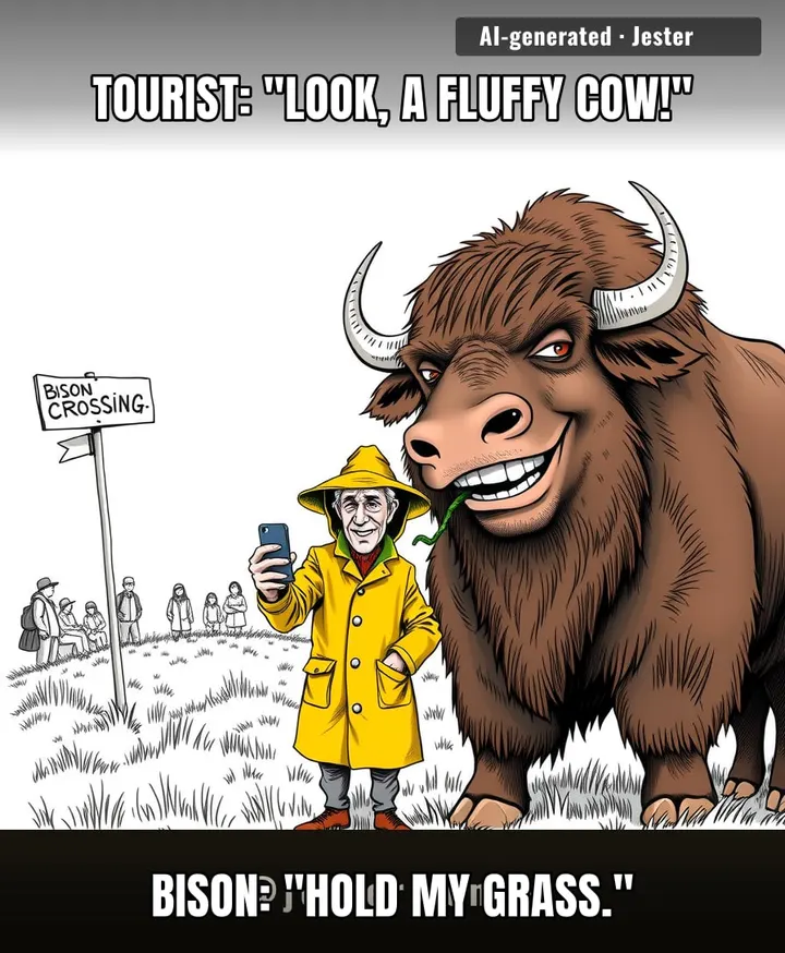 Poland's bison finally found a sport they're world-class at: tourist dodging.