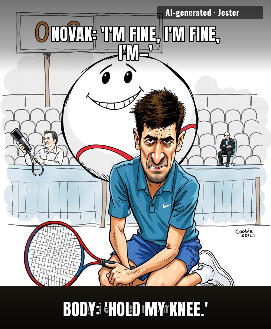 39-year-old Novak's body finally unionized and went on strike mid-match.