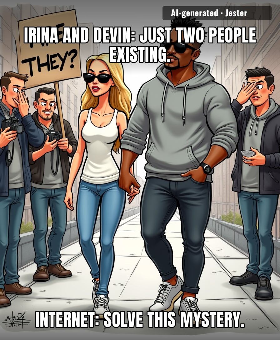Irina and Devin's relationship status is now the third most Googled thing after 'how to hide a body' and 'pizza near me'.