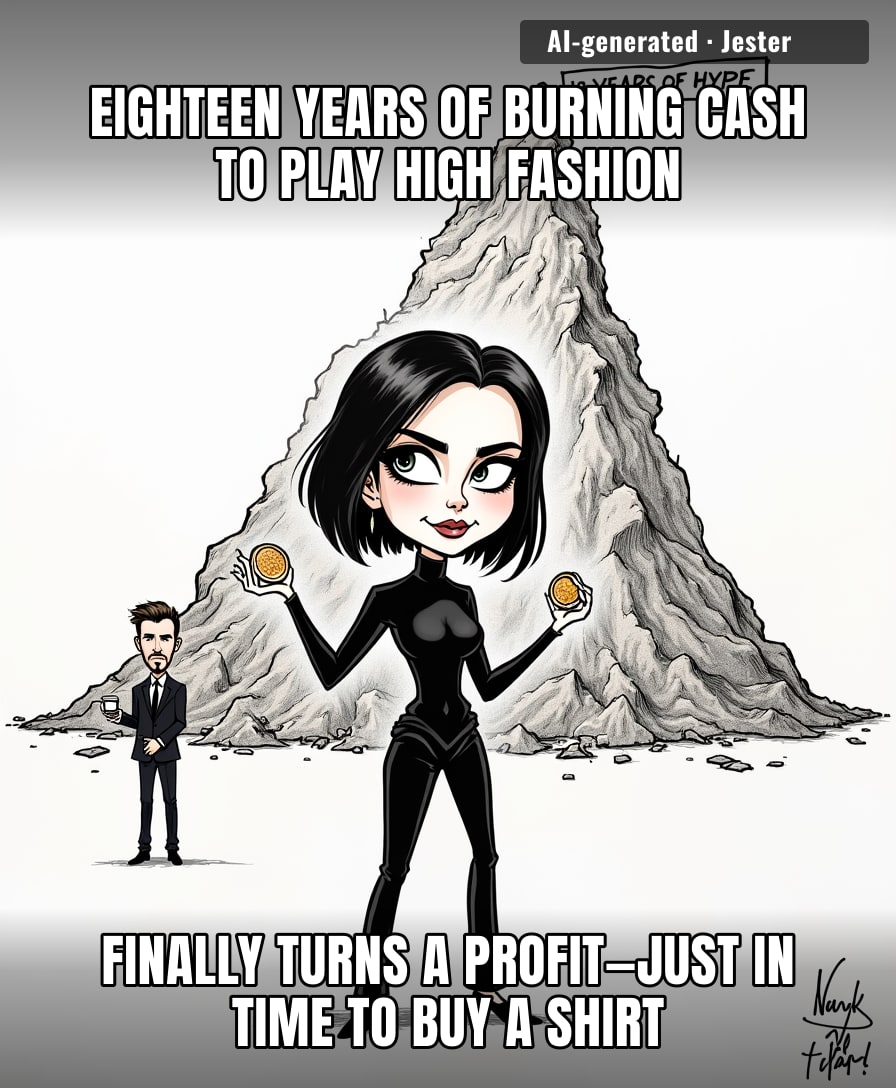 Victoria Beckham’s fashion empire finally made a profit, proving that if you try hard enough and are married to David Beckham for two decades, even a vanity project eventually starts paying for its own dry cleaning.