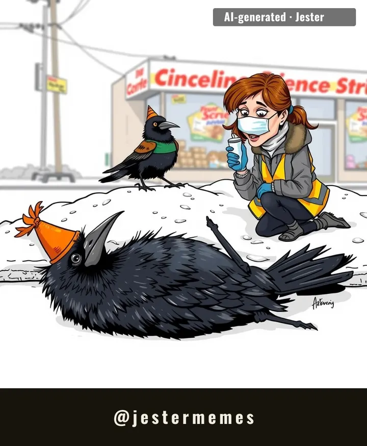 now the crows are getting better care than most addicts.