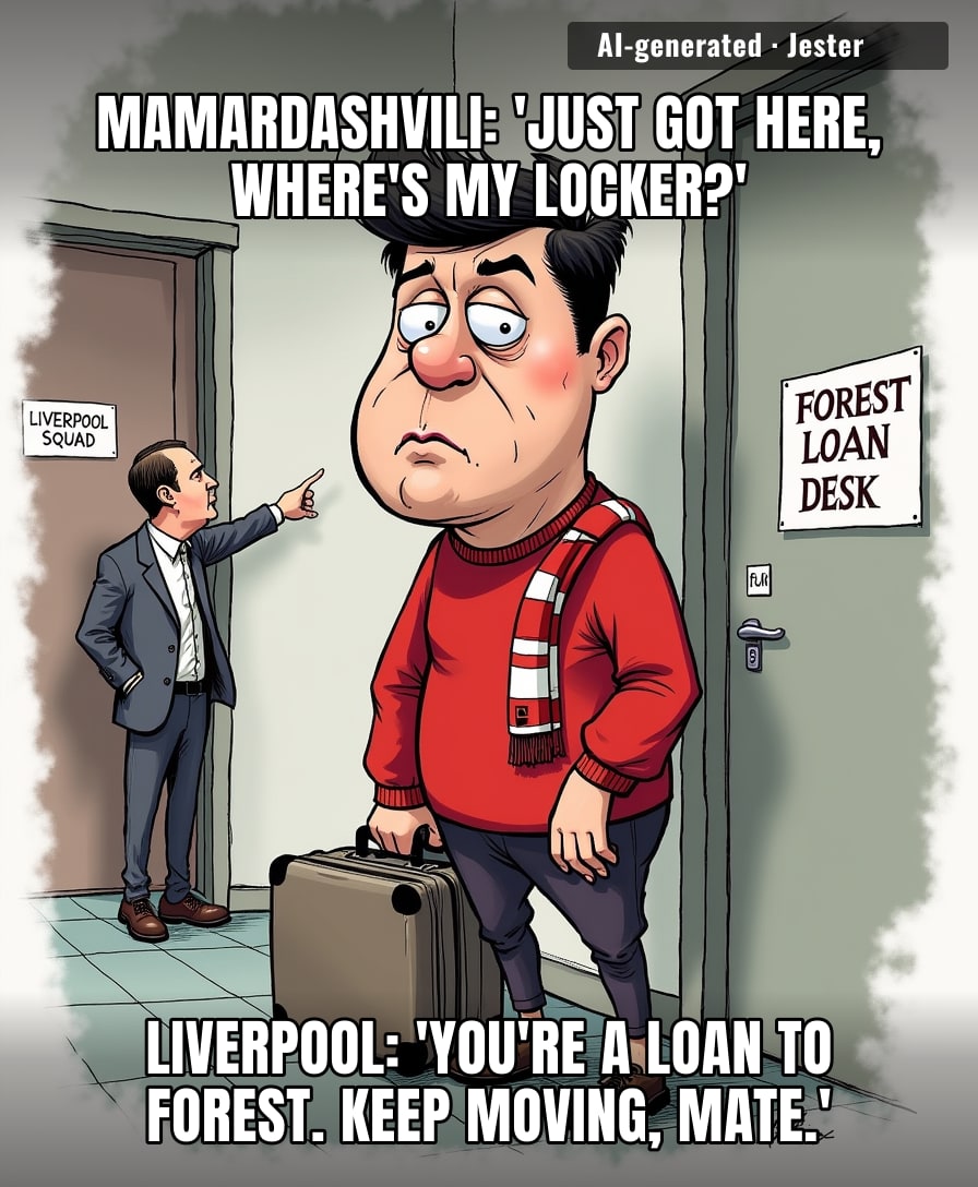 Liverpool's transfer strategy: buy a keeper, immediately hand him to another club, and hope nobody notices the goal is still empty.