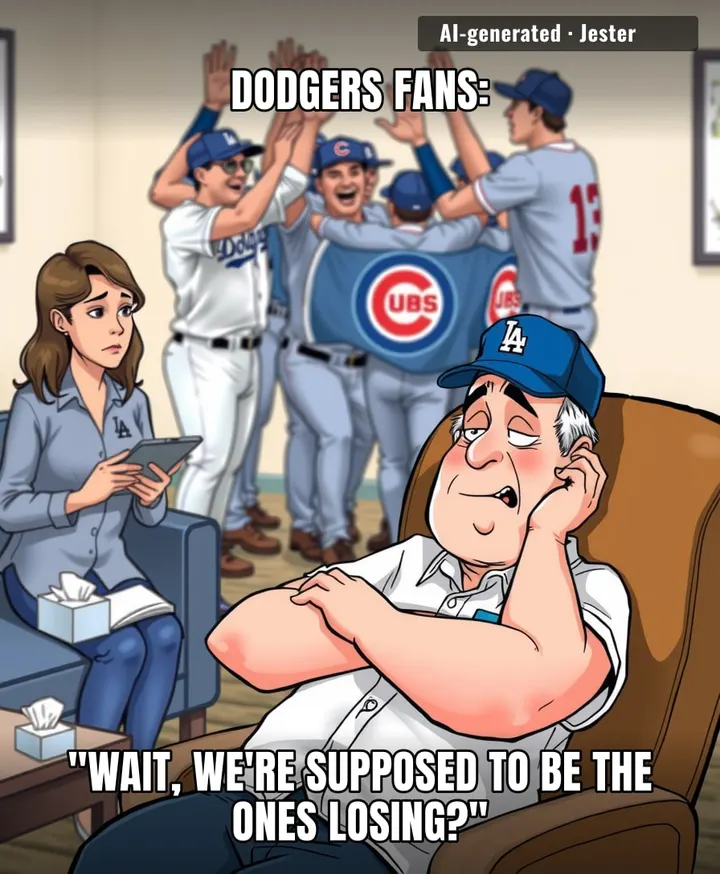 Cubs fans: we're not losing, we're just letting the Dodgers win in our heads.