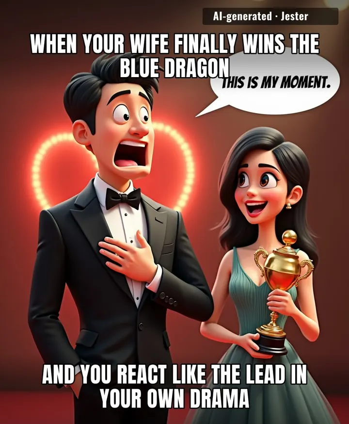 The only thing more dramatic than a K-drama is a husband realizing his wife's acceptance speech is longer than his screen time.