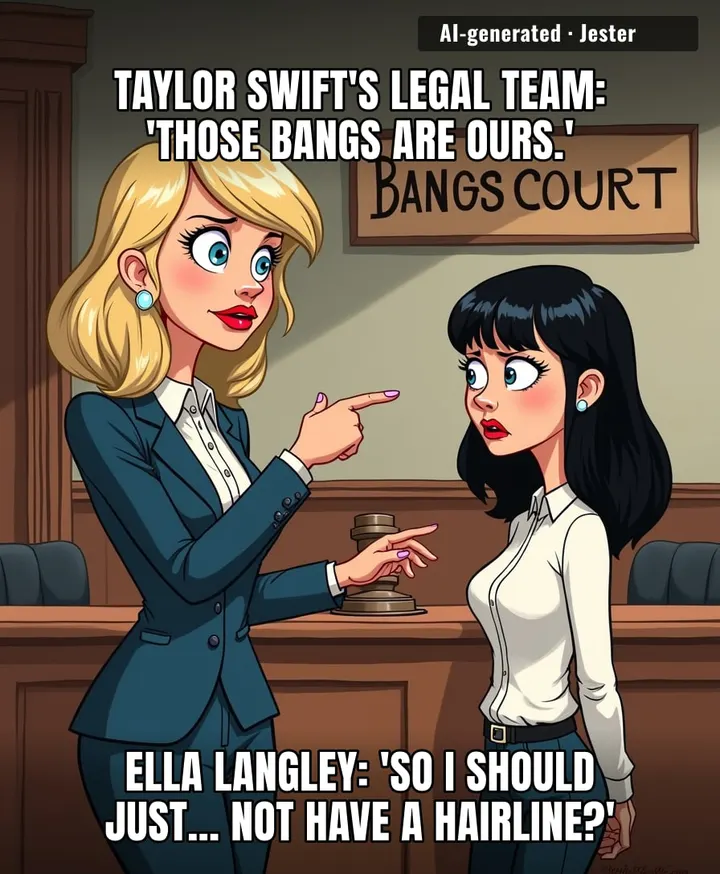The only thing thicker than Taylor Swift's bangs is her legal team's reach.