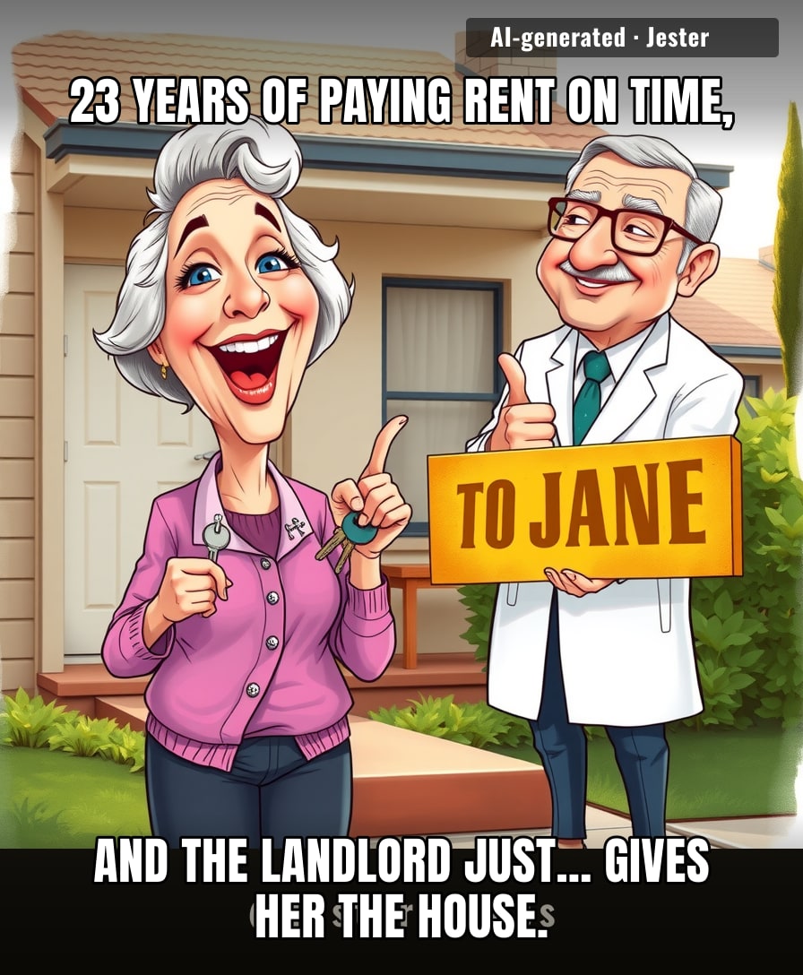 When your landlord's retirement plan is literally just... being nice.