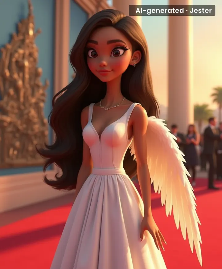 Zendaya arrived as a guardian angel for a role that involves smiting mortals — gotta keep them guessing.