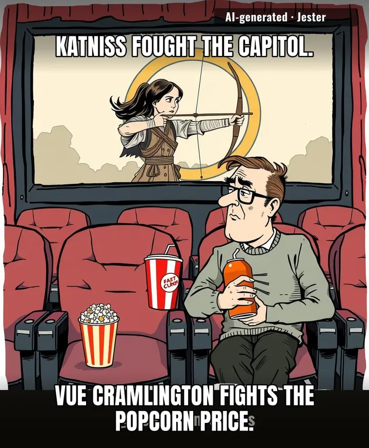The real dystopia is paying £14 for a ticket to watch a society that feeds its poor to each other.