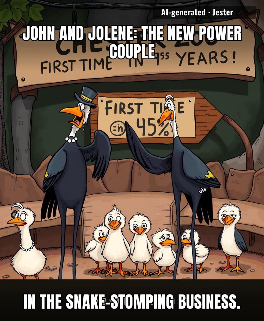 Five chicks and a 95-year drought broken — John and Jolene really said 'hold my snake.'