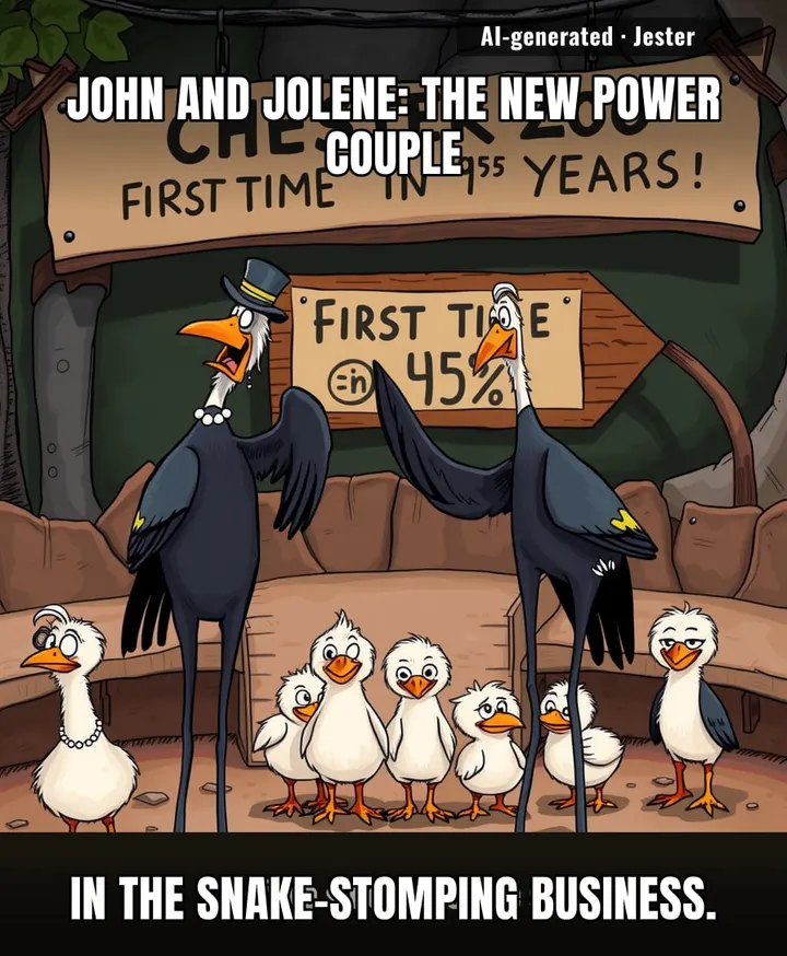 Five chicks and a 95-year drought broken — John and Jolene really said 'hold my snake.'