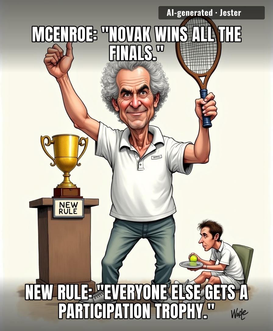 McEnroe's solution to Djokovic's dominance: make the other guys play for silver while Novak gets the trophy FedEx'd to his hotel.