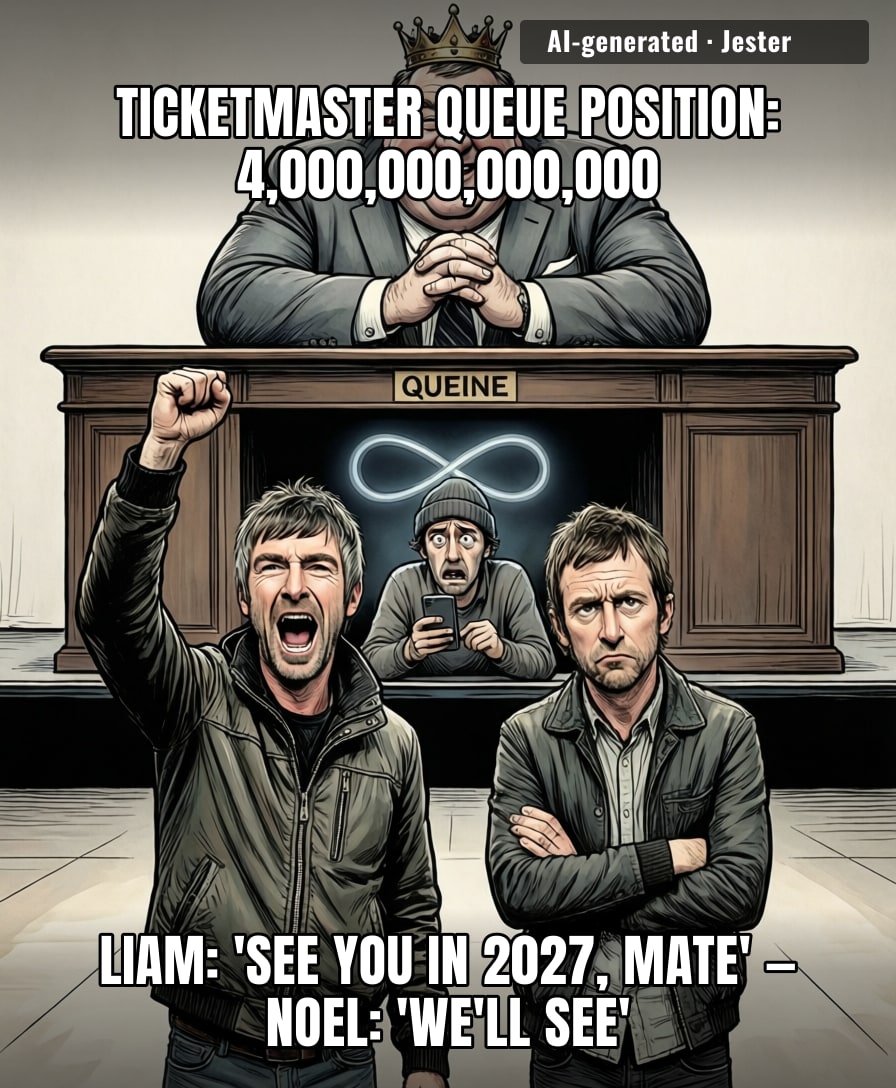 The Gallagher brothers finally found a reason to reunite that's more dependable than family: dynamic pricing. Tickets are £350, but at least the arguing is free.