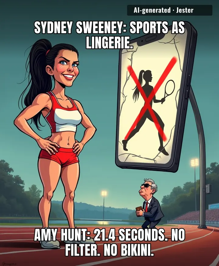 Sydney Sweeney got paid to pretend to play sports. Amy Hunt got fourth place doing it for real, and somehow the actress still made more.
