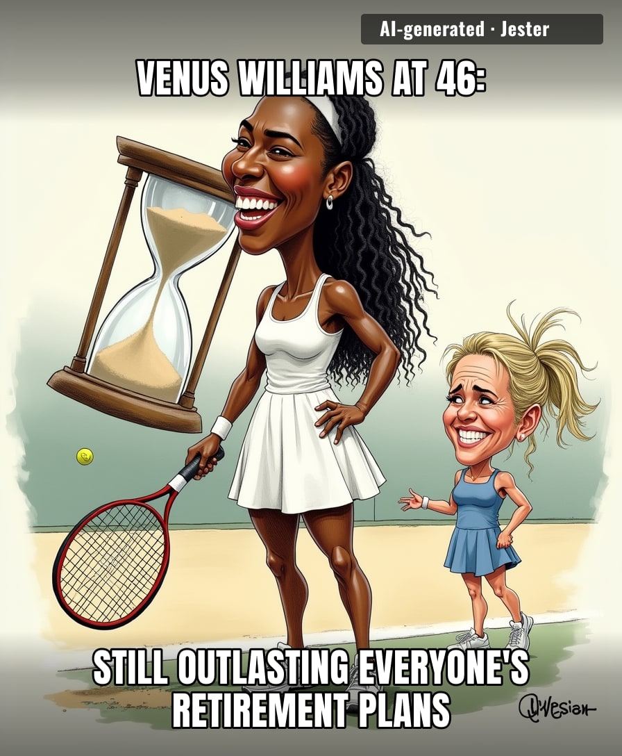 At this point, Venus isn't playing tennis, she's just collecting the youth of her opponents like infinity stones.