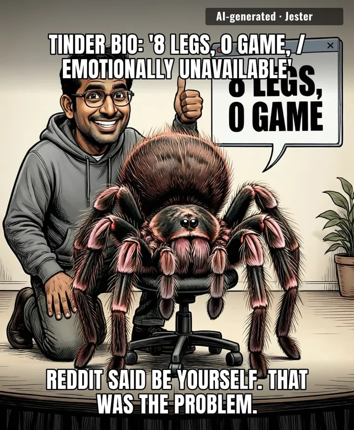 his whole species lasts 20 years and he spent it on Reddit